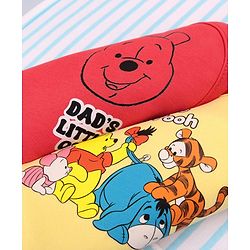 Babyhug Disney Interlock Knit Wash Cloth with Pooh Graphics Pack of 3 L 30 x B 30 cm - Yellow & Red