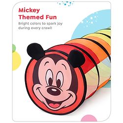 Babyhug Disney Mickey Crawling Play Tunnel for Toddlers|Colourful Pop up Crawl thorugh| Foldable Tunnel for Kids 2+ Years|MultiColour