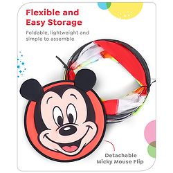 Babyhug Disney Mickey Crawling Play Tunnel for Toddlers|Colourful Pop up Crawl thorugh| Foldable Tunnel for Kids 2+ Years|MultiColour