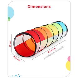 Babyhug Disney Mickey Crawling Play Tunnel for Toddlers|Colourful Pop up Crawl thorugh| Foldable Tunnel for Kids 2+ Years|MultiColour