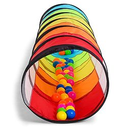 Babyhug Disney Mickey Crawling Play Tunnel for Toddlers|Colourful Pop up Crawl thorugh| Foldable Tunnel for Kids 2+ Years|MultiColour