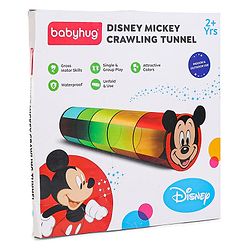 Babyhug Disney Mickey Crawling Play Tunnel for Toddlers|Colourful Pop up Crawl thorugh| Foldable Tunnel for Kids 2+ Years|MultiColour