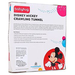Babyhug Disney Mickey Crawling Play Tunnel for Toddlers|Colourful Pop up Crawl thorugh| Foldable Tunnel for Kids 2+ Years|MultiColour
