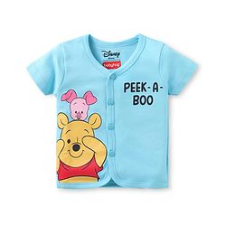 Babyhug Disney Interlock Knit Half Sleeves Jhablas With Winnie The Pooh & Friends Graphics Pack of 3 - Red Blue & White