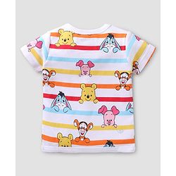 Babyhug Disney Interlock Knit Half Sleeves Jhablas With Winnie The Pooh & Friends Graphics Pack of 3 - Red Blue & White