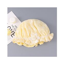 Babyhug Chiffon Bucket Hat with Floral Applique - Yellow