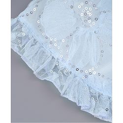 Babyhug Chiffon Bucket Hats with Sequin Applique - Light Blue