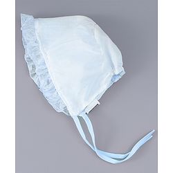 Babyhug Chiffon Bucket Hats with Sequin Applique - Light Blue