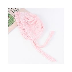 Babyhug Chiffon Bucket Hat with Knot & Ears Applique - Pink