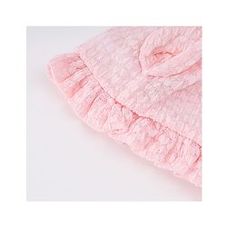 Babyhug Chiffon Bucket Hat with Knot & Ears Applique - Pink