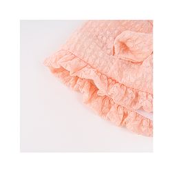 Babyhug Chiffon Bucket Hat with Knot & Ears Applique - Peach