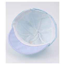 Babyhug Cotton Baseball Cap with Bear Applique - Light Blue