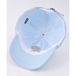 Babyhug Free Size Baseball Cap With Bear Patch - Light Blue ( Circumference - 48 cm)