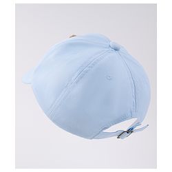 Babyhug Free Size Baseball Cap With Bear Patch - Light Blue ( Circumference - 48 cm)