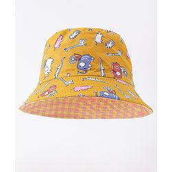 Babyhug Free Size Bucket Hat with Animal Print - Pink