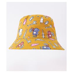 Babyhug Free Size Bucket Hat with Animal Print - Pink