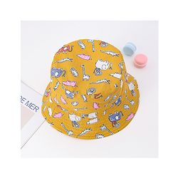 Babyhug Free Size Bucket Hat with Animal Print - Pink