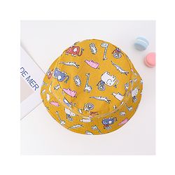 Babyhug Free Size Bucket Hat with Animal Print - Pink