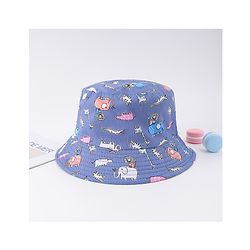Babyhug Free Size Bucket Hat with Animal Print - Pink