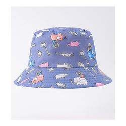 Babyhug Free Size Bucket Hat with Animal Print - Pink