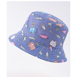 Babyhug Free Size Bucket Hat with Animal Print - Pink
