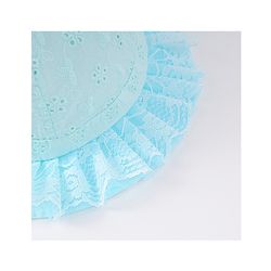 Babyhug Cotton Bucket Hat with Floral Applique - Light Blue