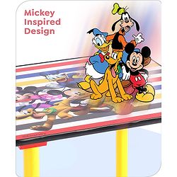 Babyhug Disney Mickey  Multipurpose Study Table with 2 Chairs - Yellow