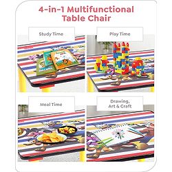 Babyhug Disney Mickey  Multipurpose Study Table with 2 Chairs - Yellow
