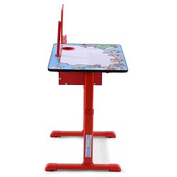 Babyhug Marvel Avenger Height Adjustable Study Table & Chair Set with Storage for Kids - Red| Ergonomic Study Desk for 3 -15 Years Kids| Reading Stand, Cup Holder & Anti-Slip Base