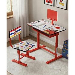 Babyhug Disney Frozen Height Adjustable Study Table & Chair Set with Storage for Kids - Purple| Ergonomic Study Desk for 3-15 Years Kids| Reading Stand, Cup Holder & Anti-Slip Base