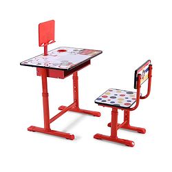 Babyhug Disney Frozen Height Adjustable Study Table & Chair Set with Storage for Kids - Purple| Ergonomic Study Desk for 3-15 Years Kids| Reading Stand, Cup Holder & Anti-Slip Base
