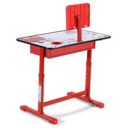 Babyhug Disney Frozen Height Adjustable Study Table & Chair Set with Storage for Kids - Purple| Ergonomic Study Desk for 3-15 Years Kids| Reading Stand, Cup Holder & Anti-Slip Base