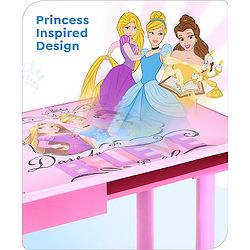 Babyhug Princess Multipurpose Study Table with 1 Chair  Pink| Art & Craft Table| Dining Table| Easy to Assemble| Sturdy Construct| Storage Draw| Chair with Backrest