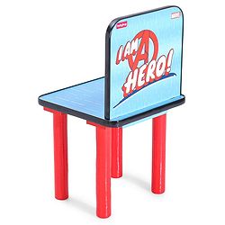 Babyhug Marvel Avengers Multipurpose Study Table with 1 Chair - Red| Art & Craft Table| Dining Table| Easy to Assemble| Sturdy Construct| Storage Draw| Chair with Backrest