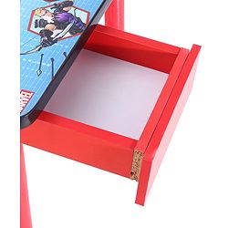 Babyhug Marvel Avengers Multipurpose Study Table with 1 Chair - Red| Art & Craft Table| Dining Table| Easy to Assemble| Sturdy Construct| Storage Draw| Chair with Backrest
