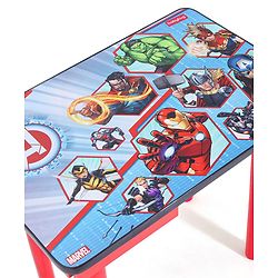 Babyhug Marvel Avengers Multipurpose Study Table with 1 Chair - Red| Art & Craft Table| Dining Table| Easy to Assemble| Sturdy Construct| Storage Draw| Chair with Backrest