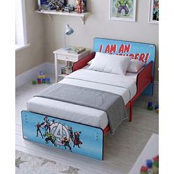Babyhug Marvel Avengers Kids Bed with Metal Legs & Sturdy Frame Durable & Safe Design Spacious Sleeping Area Easy to Assemble Ideal for Kids 3+ Years