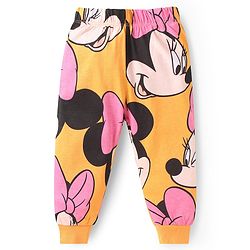Babyhug Disney Single Jersey Knit Full Sleeves Night Suit with Minnie Mouse Graphics - Orange