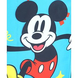 Babyhug Disney Mickey Mouse School Backpack|2 Main Compartments, 2 Front Pockets, 2 side Bottle Pockets|Water Resistant|Long lasting and Durable Zippers | Comfortable back cushioning | For School, Travel and Outdoors|Blue- 15.8 inches