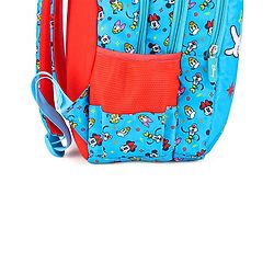 Babyhug Disney Mickey Mouse School Backpack|2 Main Compartments, 2 Front Pockets, 2 side Bottle Pockets|Water Resistant|Long lasting and Durable Zippers | Comfortable back cushioning | For School, Travel and Outdoors|Blue- 15.8 inches
