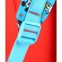 Babyhug Disney Mickey Mouse School Backpack|2 Main Compartments, 2 Front Pockets, 2 side Bottle Pockets|Water Resistant|Long lasting and Durable Zippers | Comfortable back cushioning | For School, Travel and Outdoors|Blue- 15.8 inches