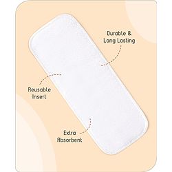 Babyhug Free Size Reusable Cloth Diaper With Inserts & Contrast Flap Pack of 3 - Blue & Brown