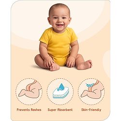 Babyhug Free Size Reusable Cloth Diaper With Inserts & Contrast Flap Pack of 3 - Blue & Brown
