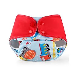 Babyhug Free Size Reusable Cloth Diaper With Inserts & Contrast Flap Pack of 3 - Blue & Brown