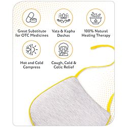 Babyhug Baby Bib Compress for Cold & Colic Relief - Grey