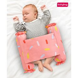 Babyhug Baby Anti Roll Side Bolsters Aeroplane Theme  - White