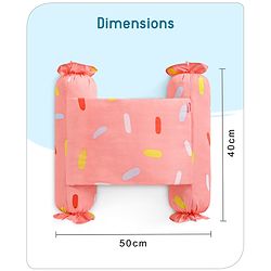 Babyhug Baby Anti Roll Side Bolsters Aeroplane Theme  - White