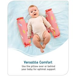 Babyhug Baby Anti Roll Side Bolsters Aeroplane Theme  - White
