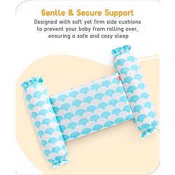 Babyhug Baby Anti Roll Side Bolsters Aeroplane Theme  - White