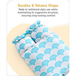 Babyhug Baby Anti Roll Side Bolsters Aeroplane Theme  - White